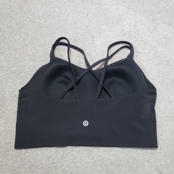LULULEMON Like a Cloud Long Line Sports Bra Light Support Blk Women 10 (B/C Cup) - Picture 3 of 7